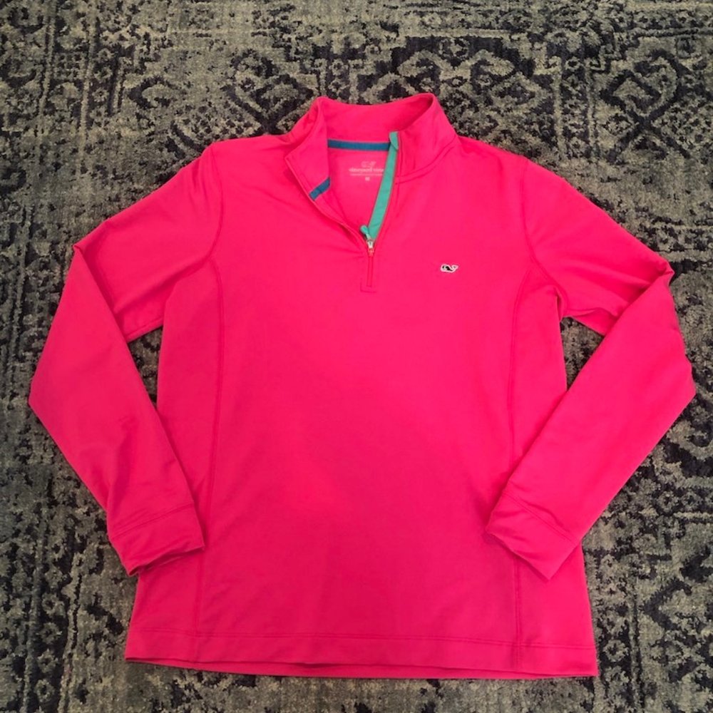Hot Pink Vineyard Vines Athletic 1/4 Zip